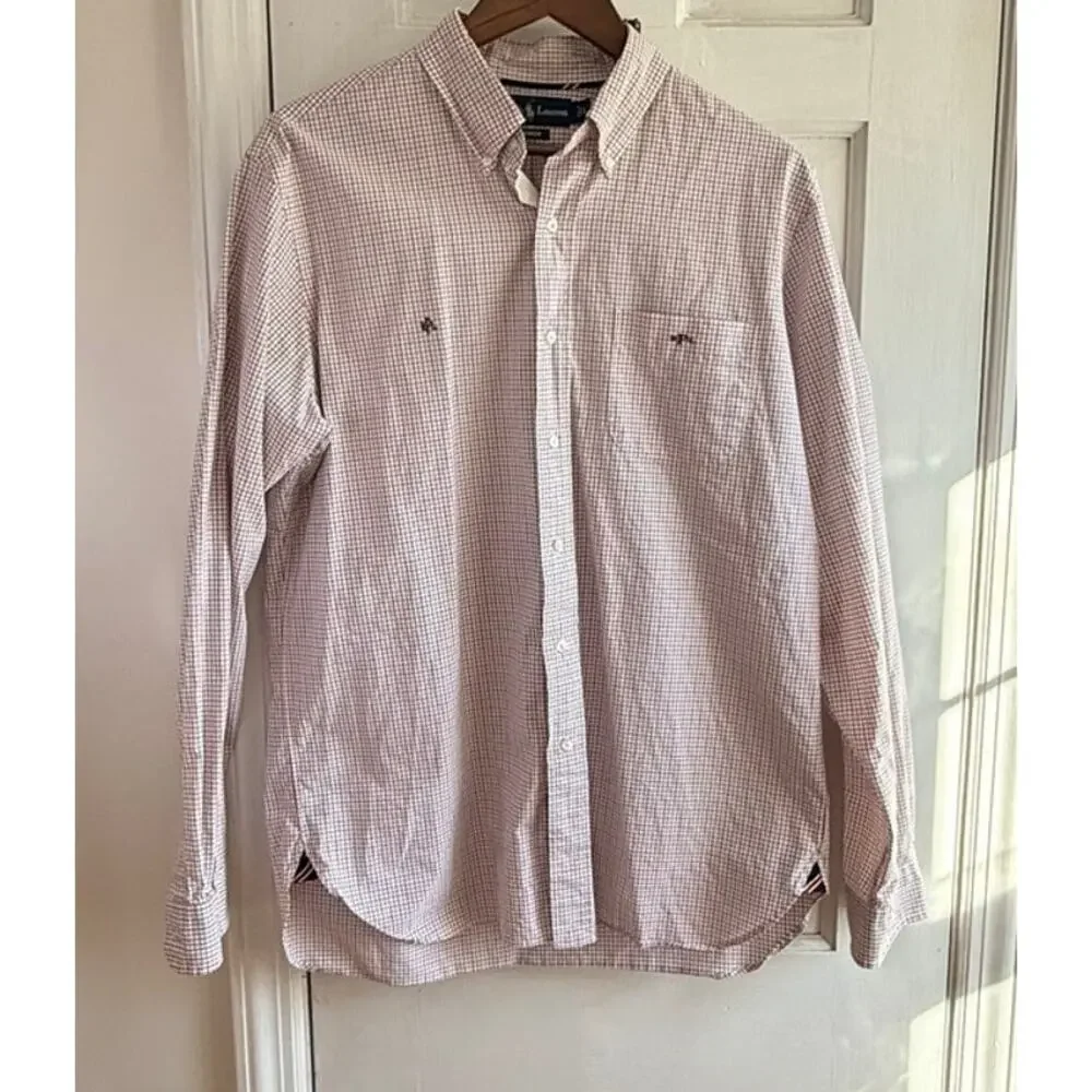 Vintage Polo Ralph Lauren Mens Large Red & Blue Button Down